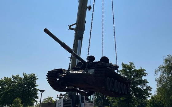 Russian tank back at the Freedom Museum in Groesbeek